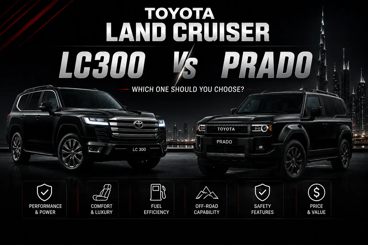 Toyota Land Cruiser LC300 vs Prado — Which One Should You Choose