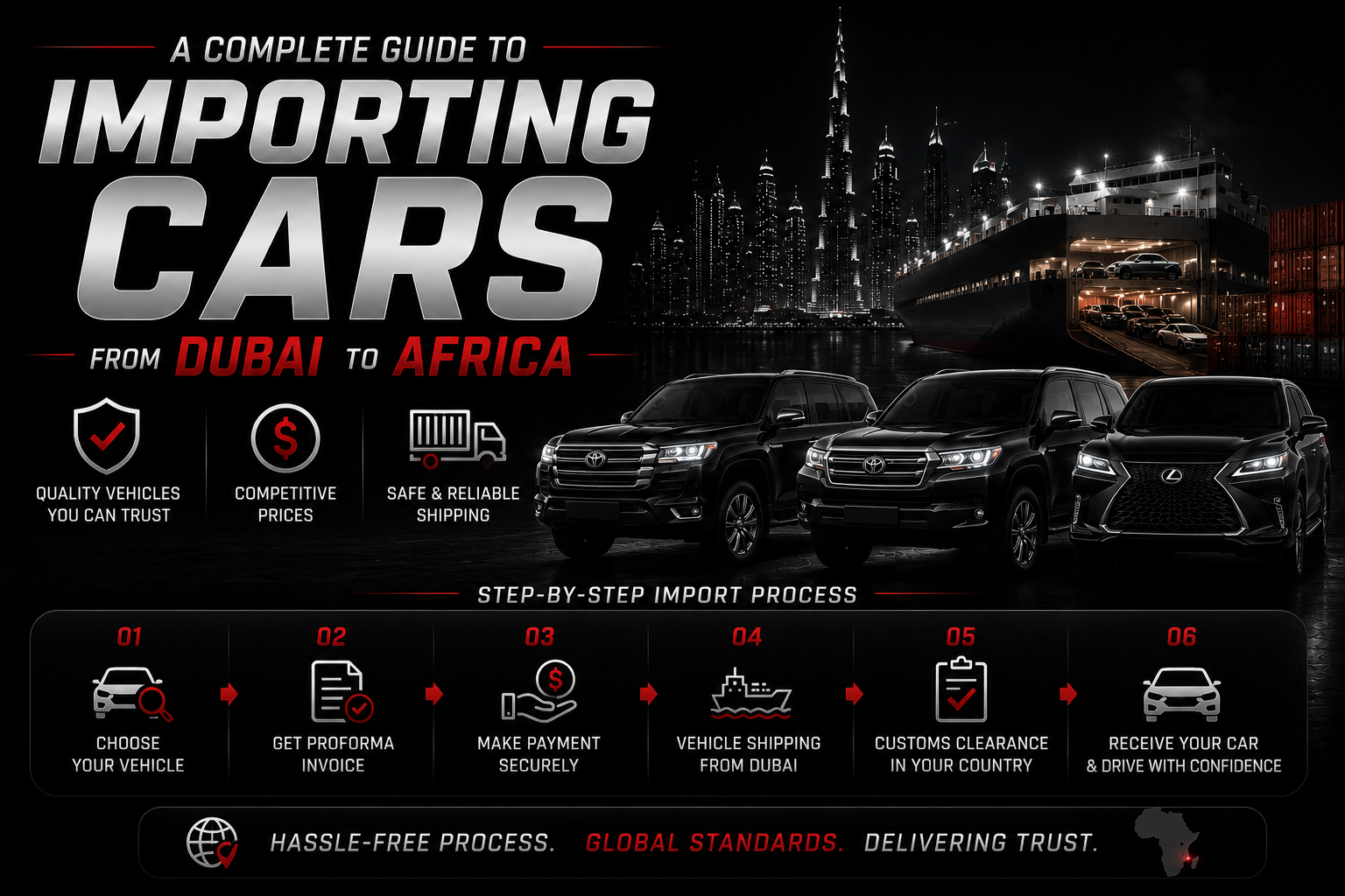 A Complete Guide to Importing Cars From Dubai to Africa