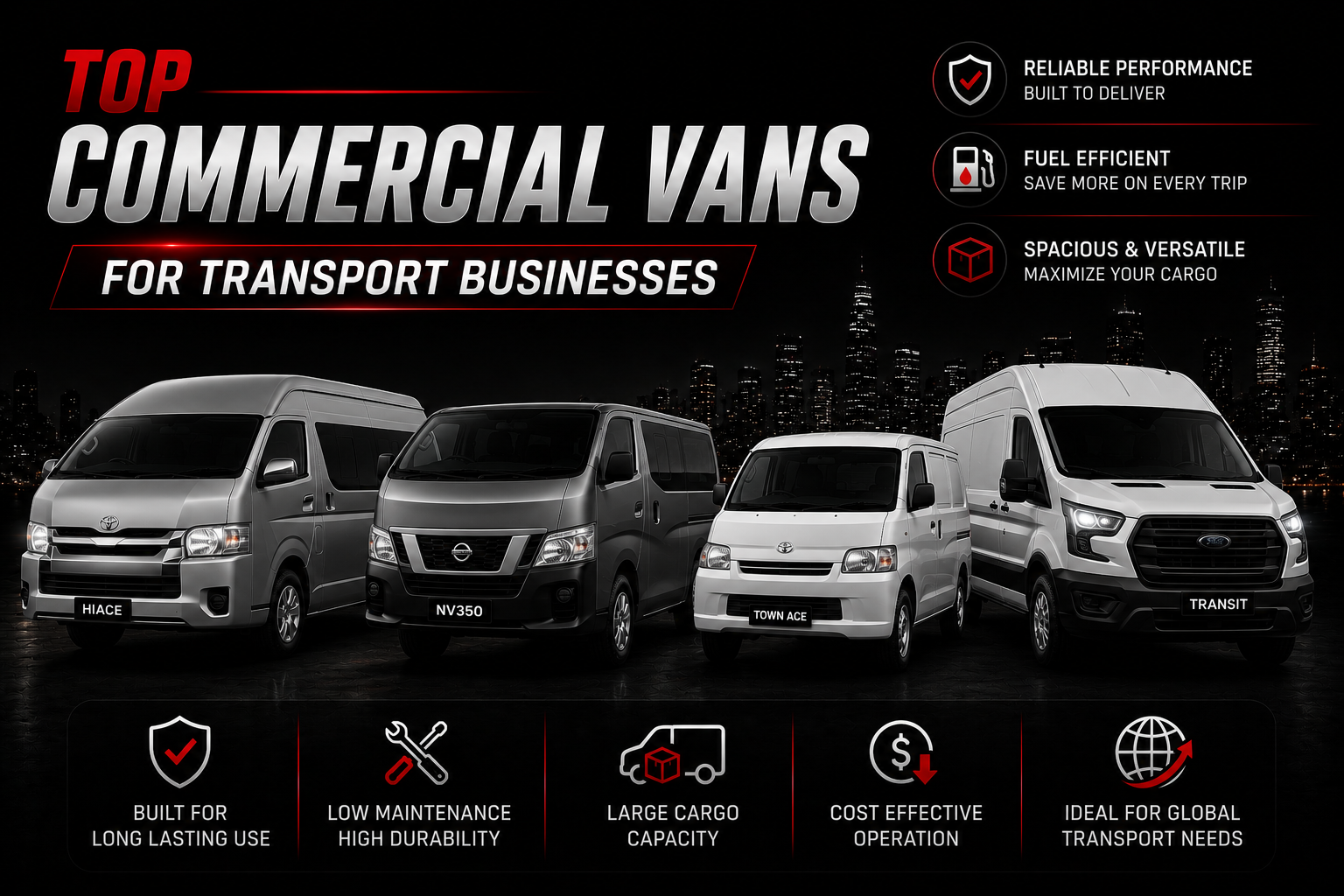 Top Commercial Vans for Transport Businesses