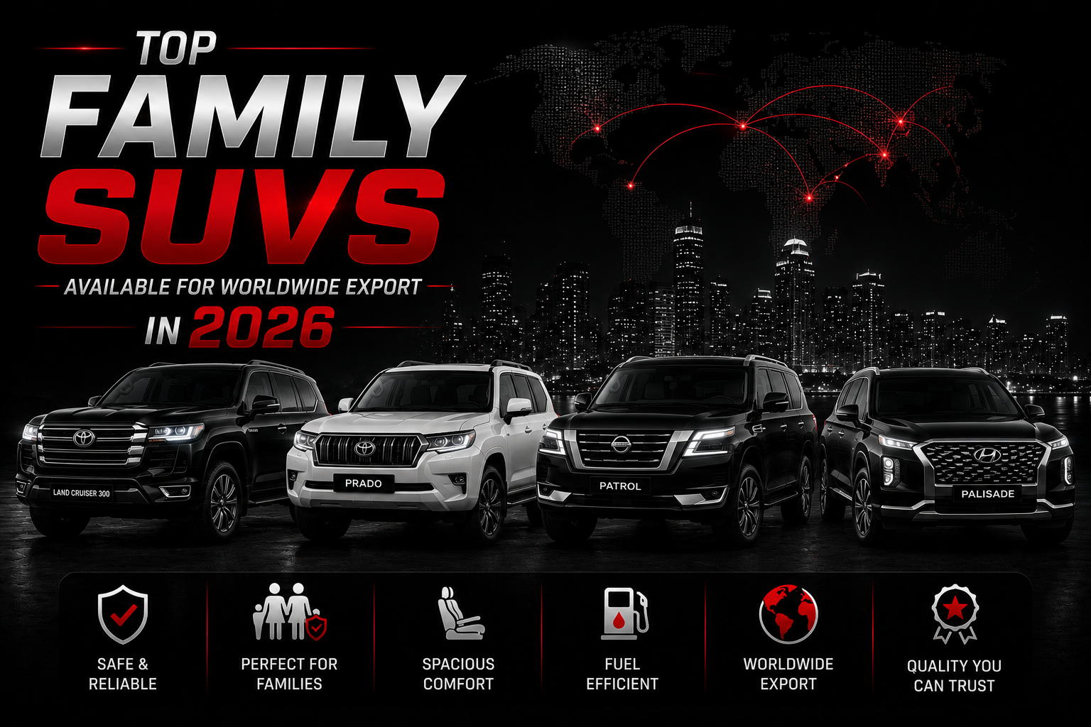 Top Family SUVs Available for Worldwide Export in 2026