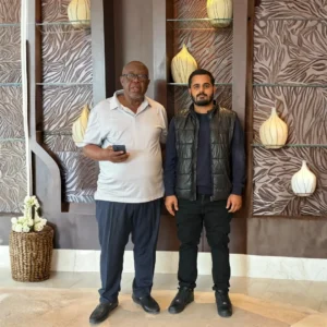 Happy customer after receiving exported vehicle from Dubai through Mobeen Auto Export