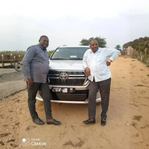 Happy customer after receiving exported vehicle from Dubai through Mobeen Auto Export