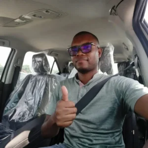 Happy customer after receiving exported vehicle from Dubai through Mobeen Auto Export