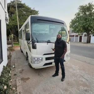 Happy customer after receiving exported vehicle from Dubai through Mobeen Auto Export